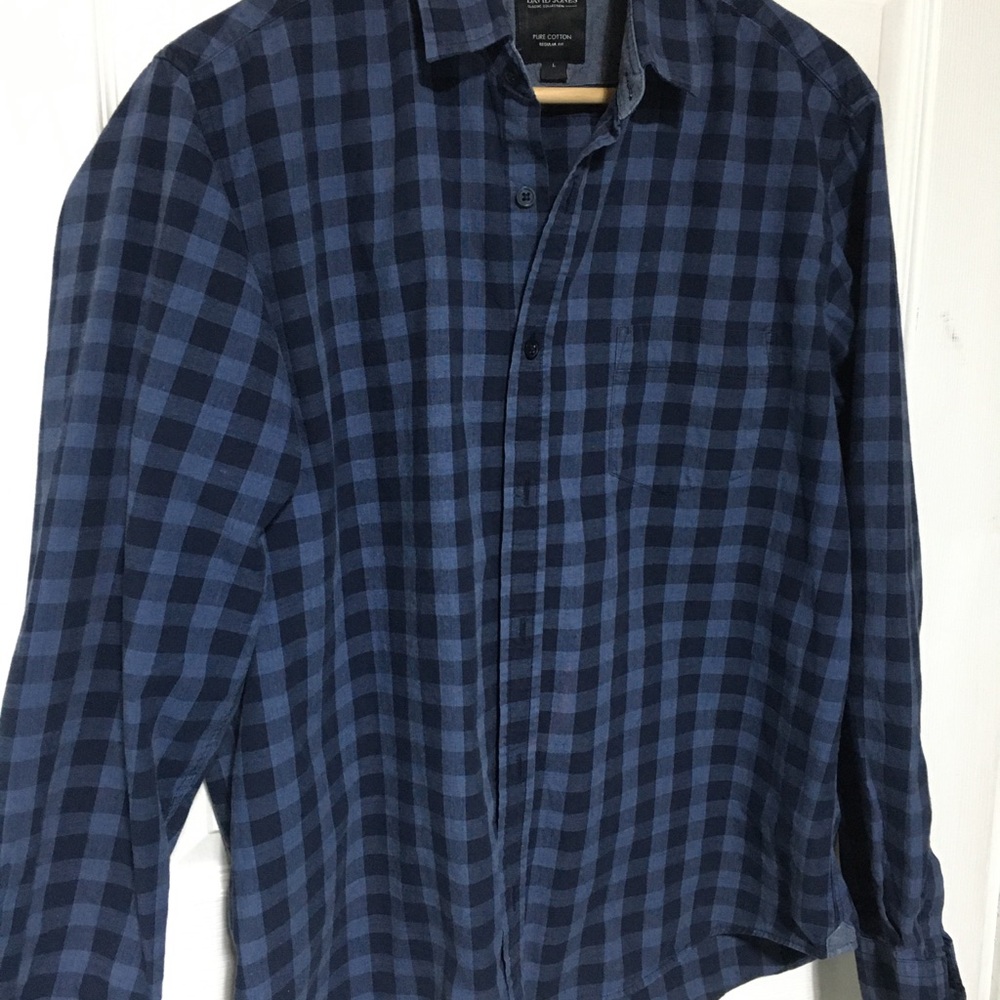 Men's Blue Checkered Shirt